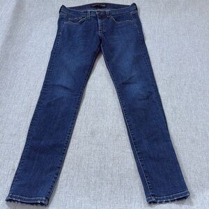 Veronica Beard Brooke Skinny Mid Rise Denim Jean Size 27‎ Dark Wash